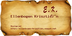 Ellenbogen Krisztián névjegykártya