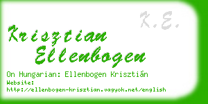 krisztian ellenbogen business card